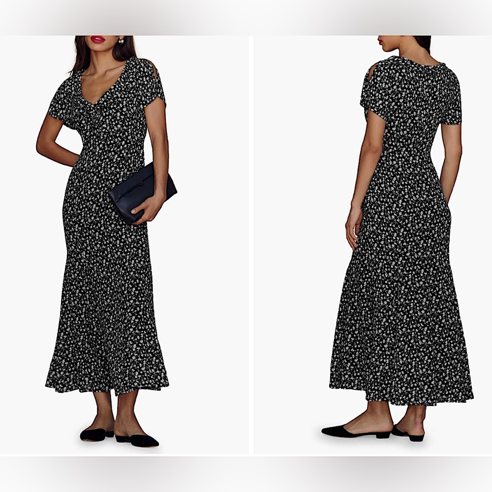 NWT Reformation Talleen Floral Midi Dress, 2 - Picture 5 of 14